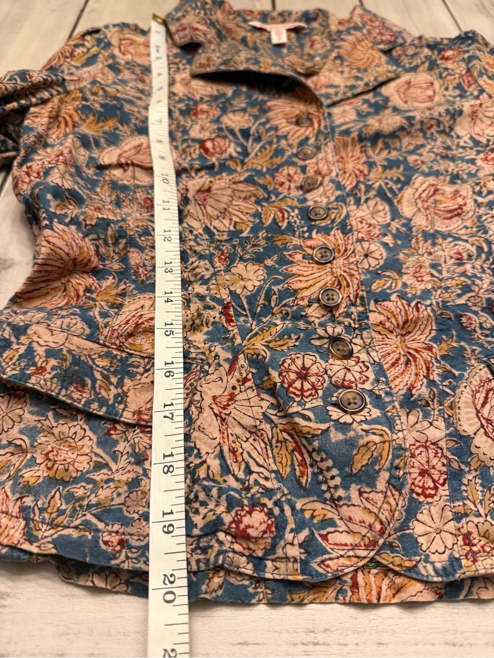 VTG Polo Jeans Co Ralph Lauren Floral Blazer Jacket Womens Small Y2K Boho Cotton - Picture 4 of 7
